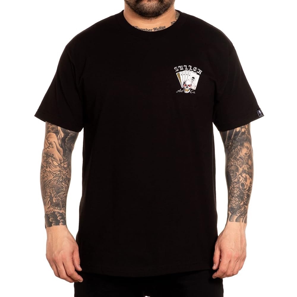 Men's Sullen Art Co Death Dealer Black Skulls Tattoo Biker Tee T-Shirt Med NWT - Picture 2 of 8